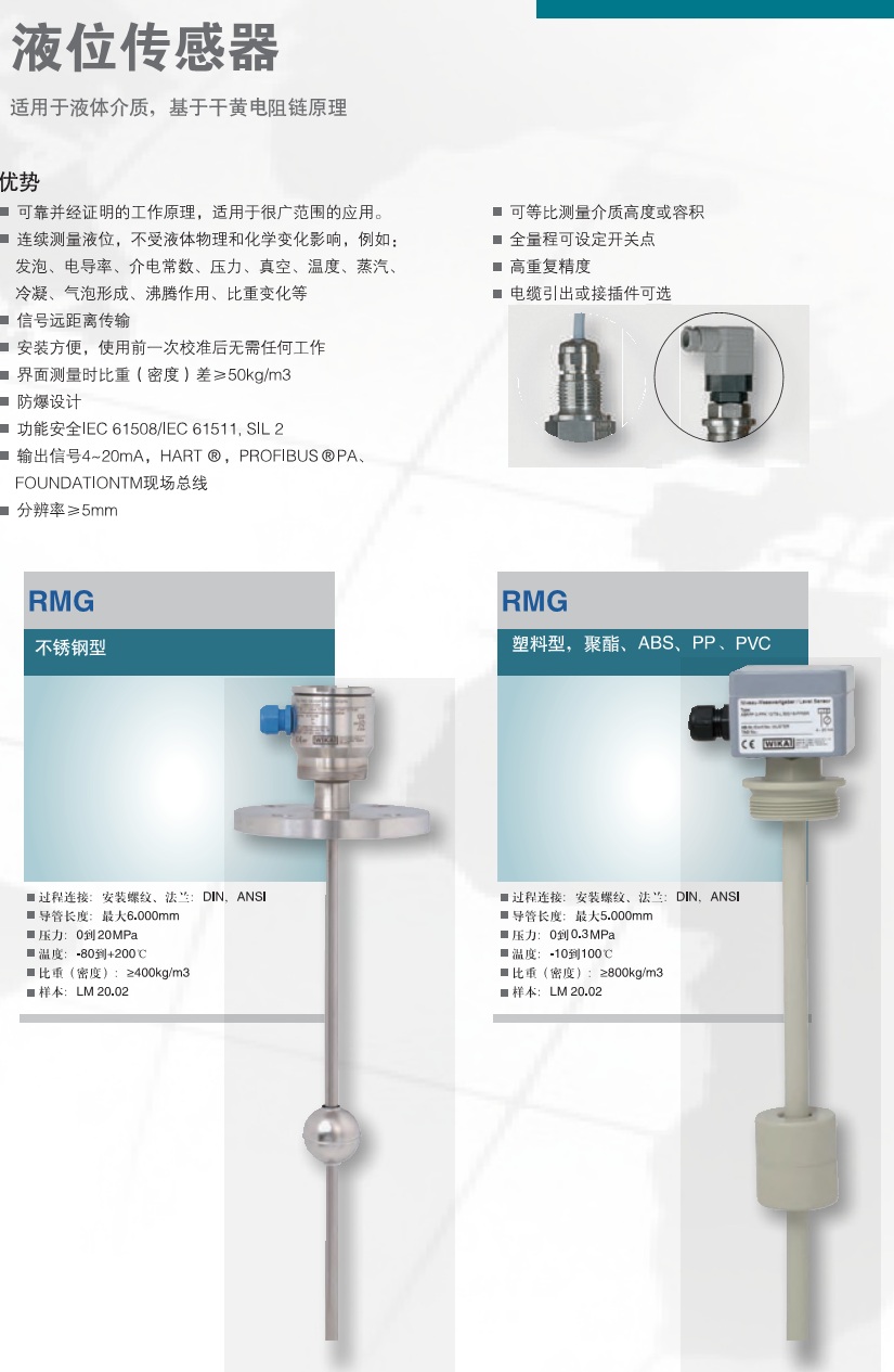 威卡Wika液位传感器 RMG